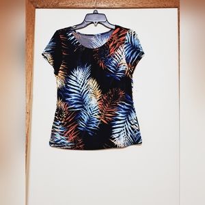 Worthington Short-Sleeve Blouse, Petite Medium, NWOT